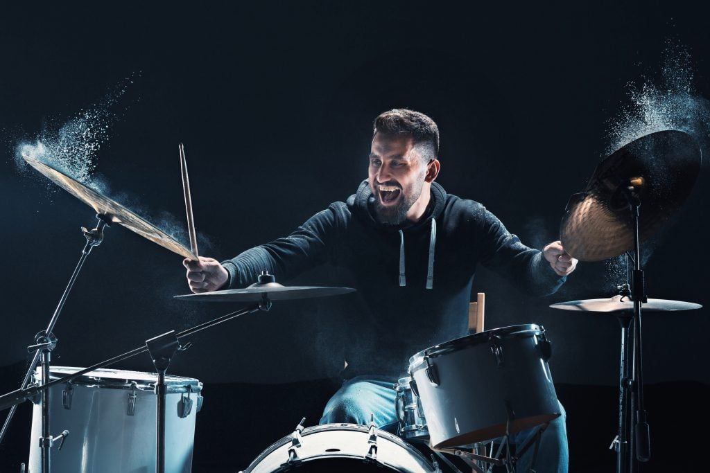 Smiling Male Drummer