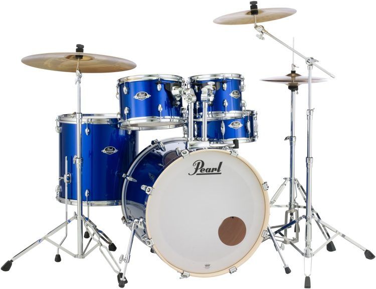 Pearl Export EXX 5-Piece Drum Set With Cymbals & Hardware - High Voltage Blue