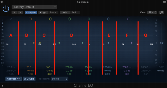 Kick Drum EQ Bands