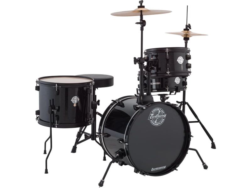 Ludwig Questlove Pocket Kit Complete Drum Set - Black Sparkle