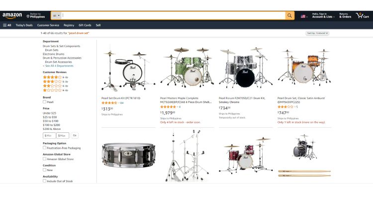 Amazon - Buying Drum Set Online