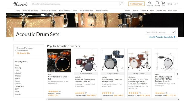 Reverb - Buying Drums Online