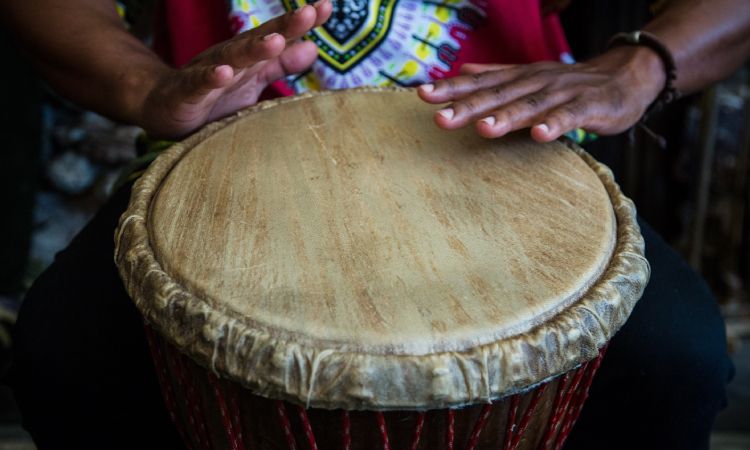 percussionist performing live