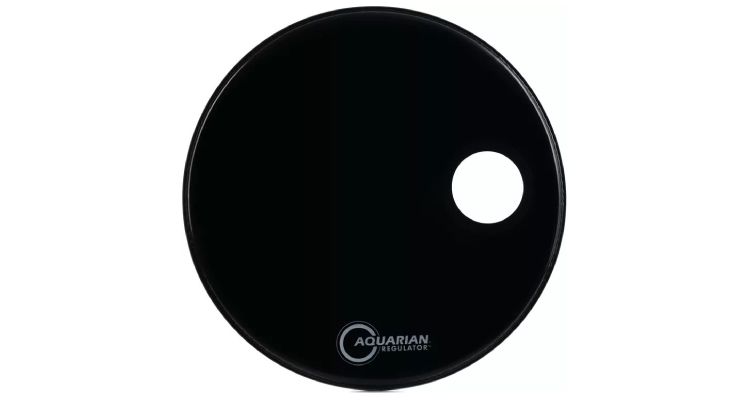 Aquarian Regulator Ported Black Glass Bass Drumhead