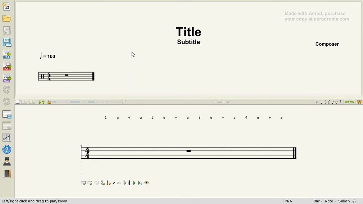 Aered Music Editor - Drum Notation Software Apps
