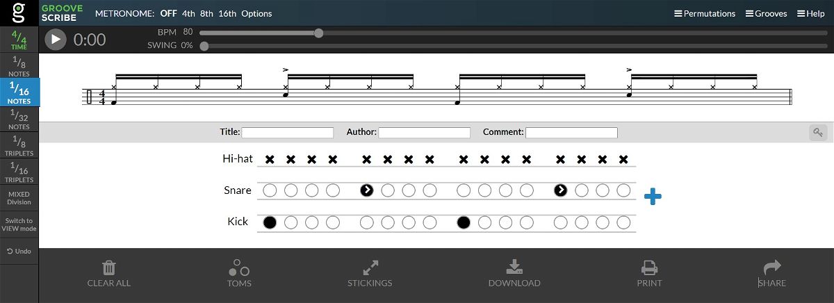 Groove Scribe - Drum Notation Software Apps